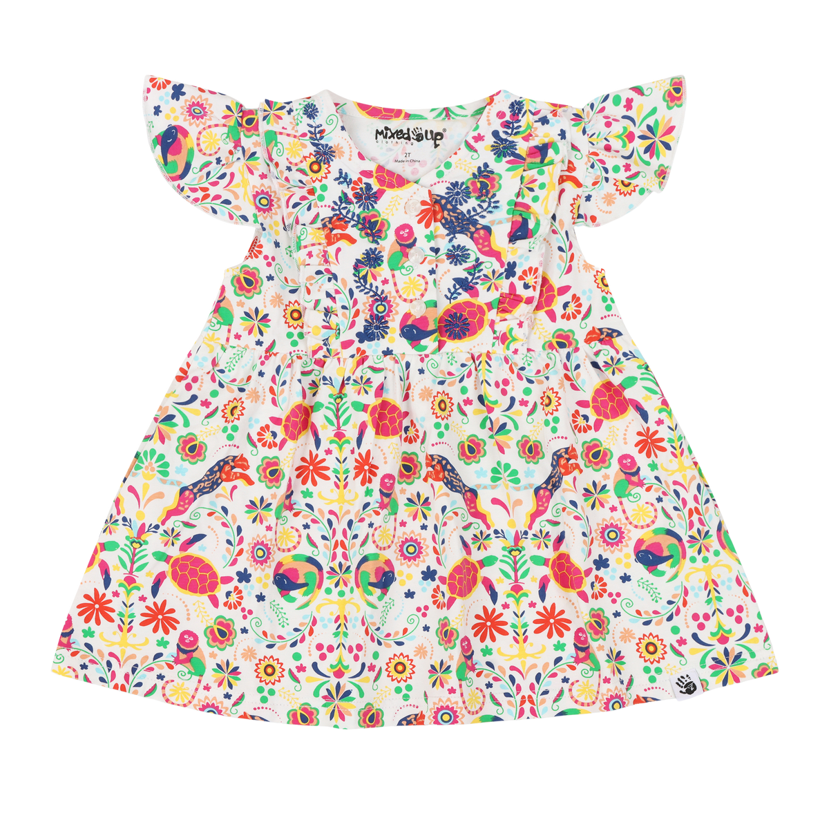 Mixed Up Clothing Girls Vestito Dress - Animal Arabesque