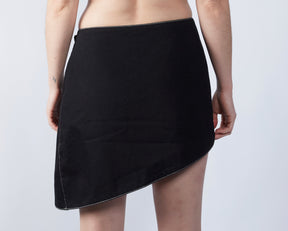 Asymmetry Jean Mini Skirt