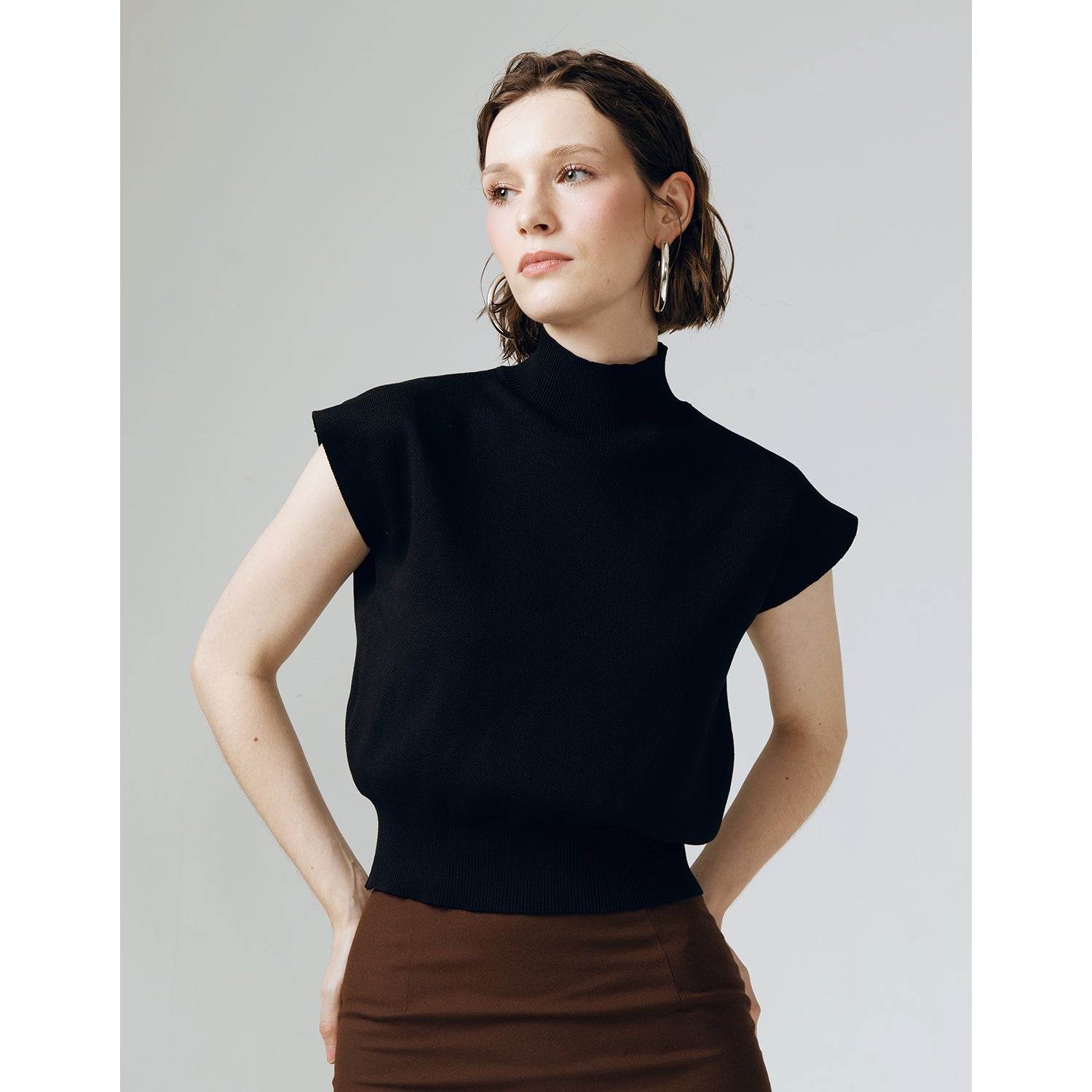 GISELLE  ESSENTIAL KNITTED TURTLE NECK