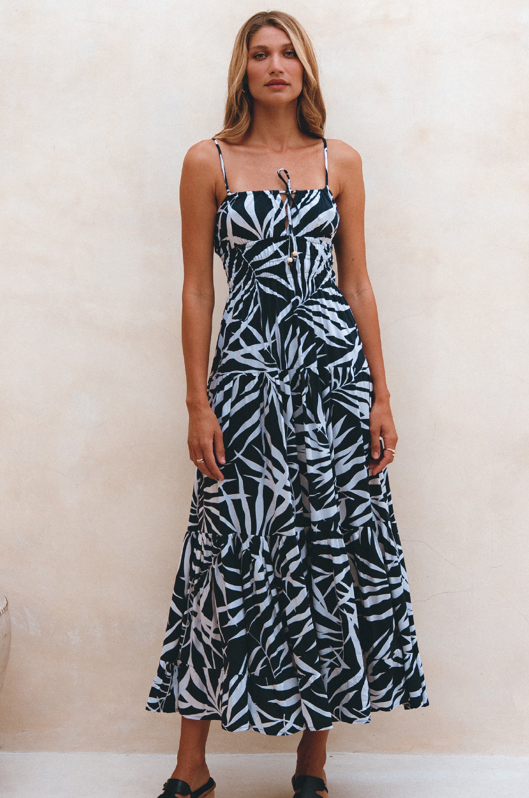 Isadora Tiered Maxi Dress - Fern