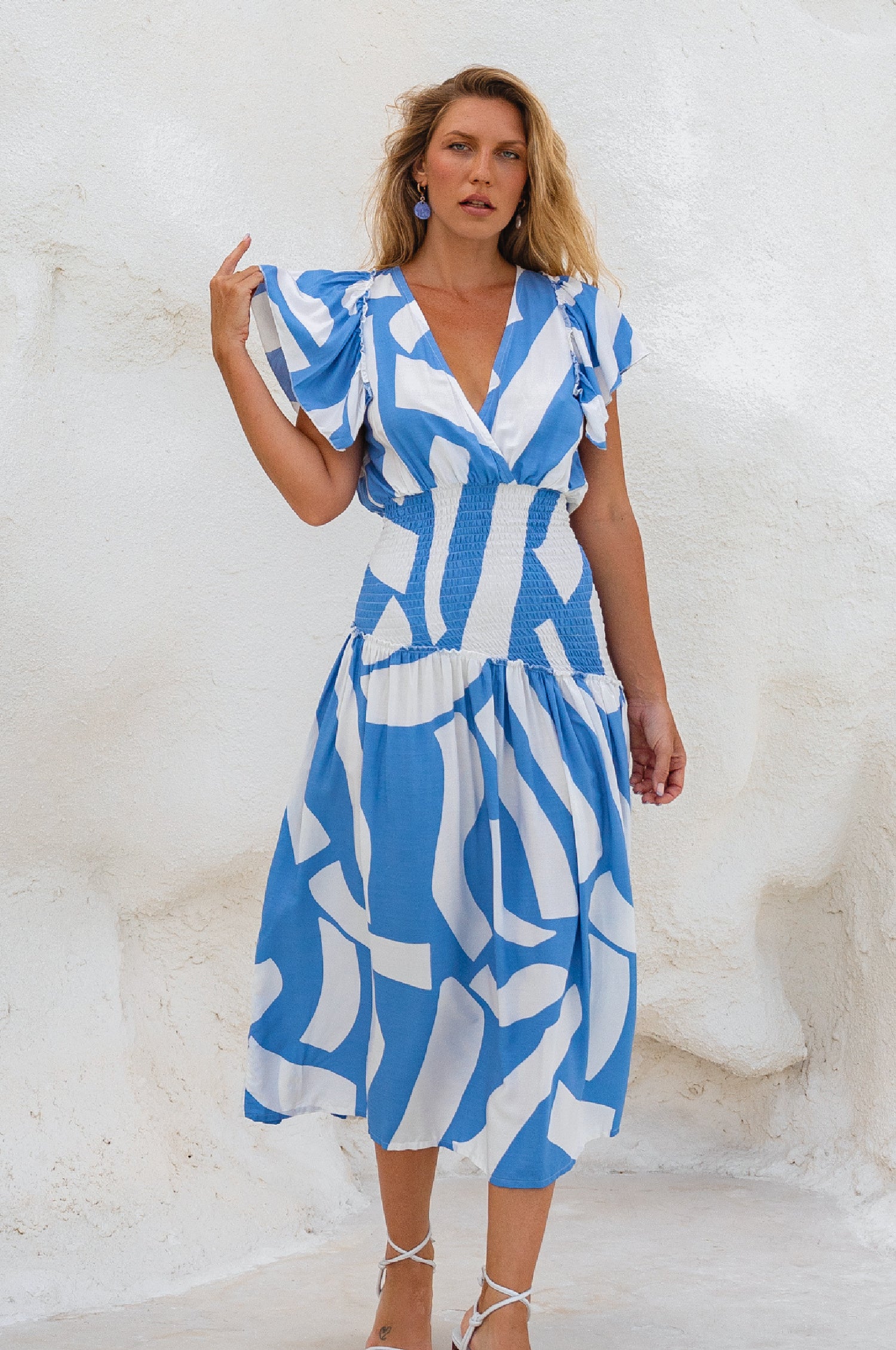 Sunshine Bohemian Midi Dress - Paros