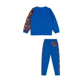 Mixed Up Clothing Boys Sweatshirt and Jogger Set Blue Multicolor