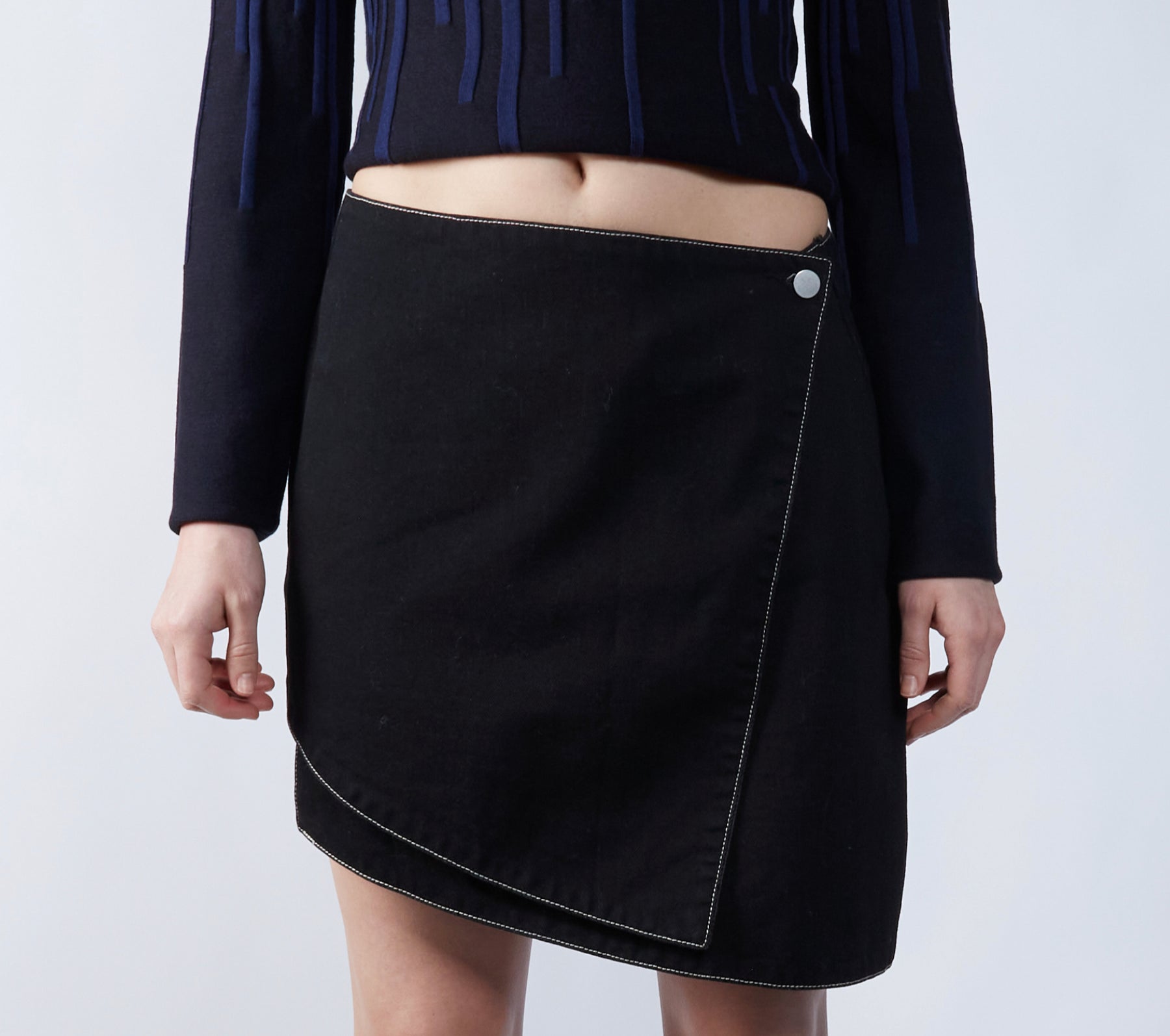 Asymmetry Jean Mini Skirt