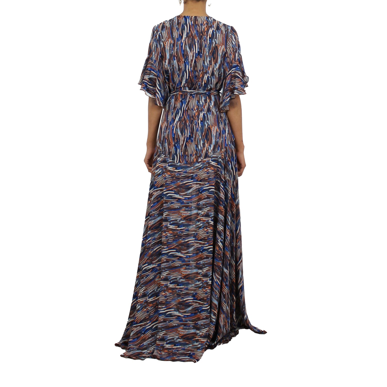 Korinne Standard Kaftan-Multi Color Paint Strokes Print