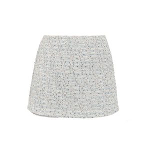 GLACIER BLUE TWEED SKORT