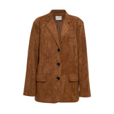 LENNOX BROWN SUEDE BLAZER JACKET