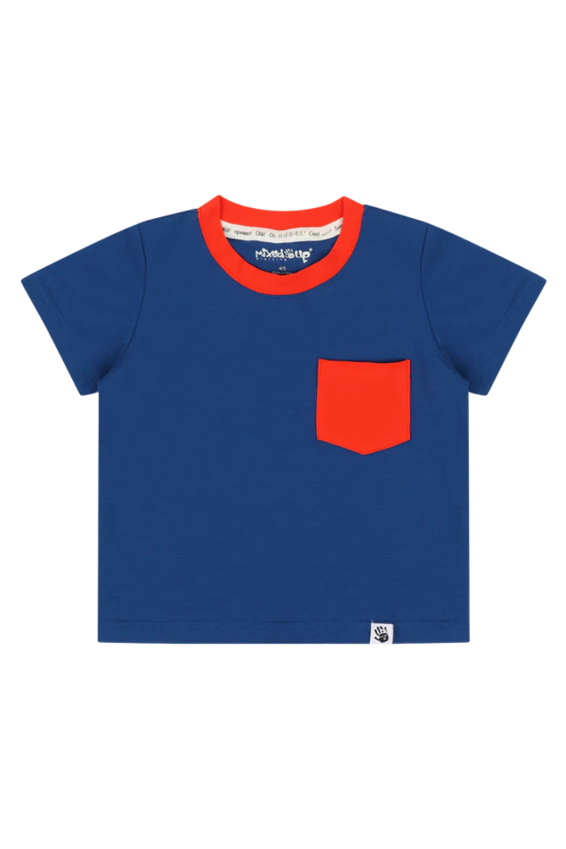 Mixed Up Clothing Kids Suave Solid Short Sleeve Pocket T-Shirt - Sodalite Blue