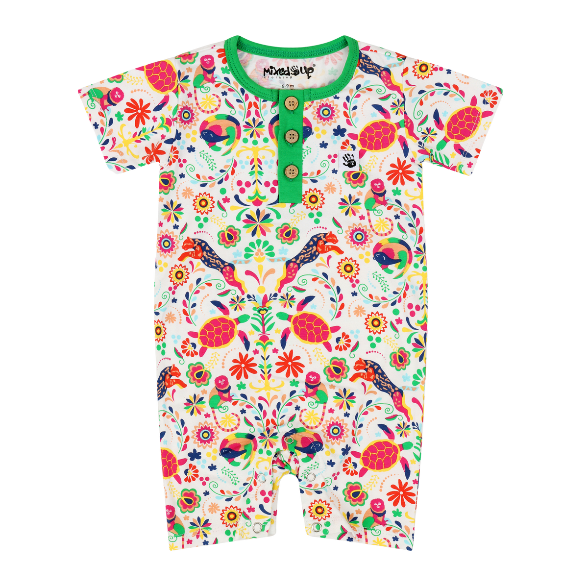 Mixed Up Clothing Suave Baby Romper - Animal Arabesque