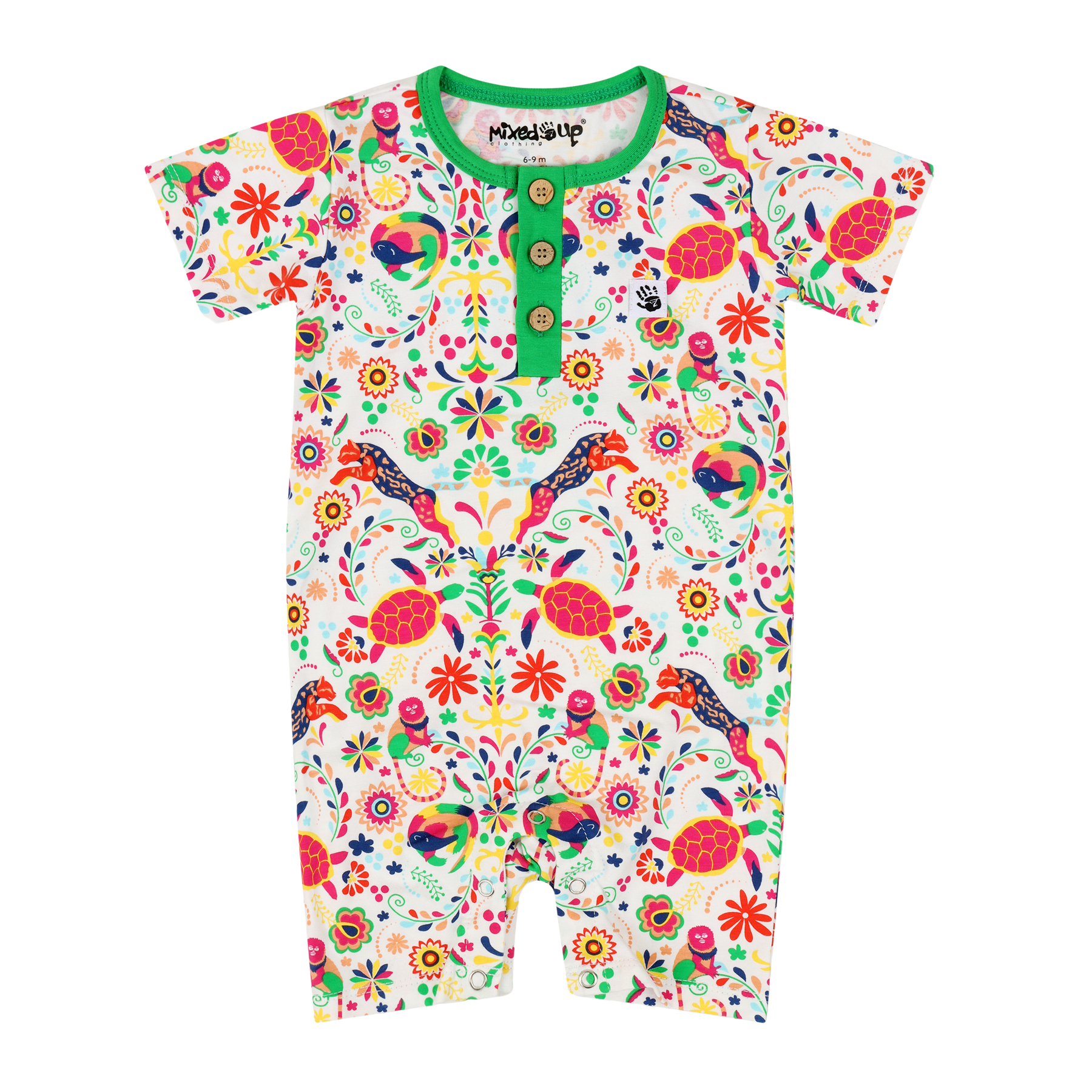 Mixed Up Clothing Suave Baby Romper - Animal Arabesque