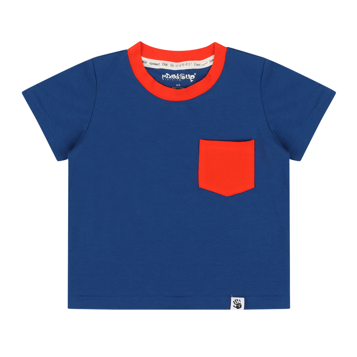 Mixed Up Clothing Kids Suave Solid Short Sleeve Pocket T-Shirt - Sodalite Blue