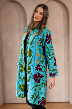 Malika Coats - Turquoise Blue