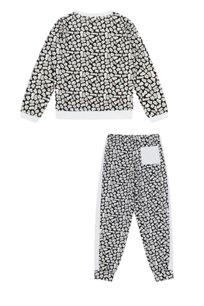 Mixed Up Clothing Kids Sweatshirt and Jogger Set Black/White/Hello