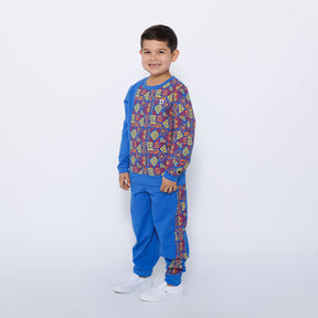 Mixed Up Clothing Boys Sweatshirt and Jogger Set Blue Multicolor