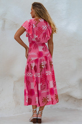 Sunshine Bohemian Midi Dress - Corfu