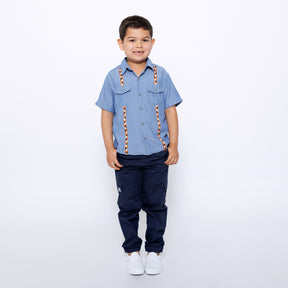 Mixed Up Clothing Boys Relaxed Fit Drawstring Cargo Jogger Pants Blue