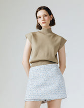 GLACIER BLUE TWEED SKORT