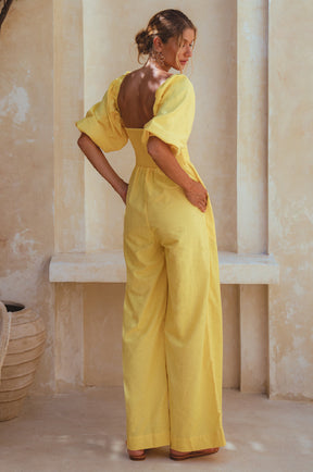 Heaven Bay Linen Jumpsuit - Lemonde