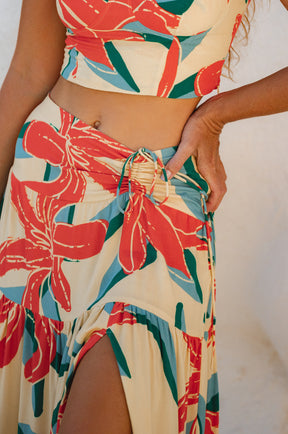 Tropicana Maxi Skirt - Red Hibiscus