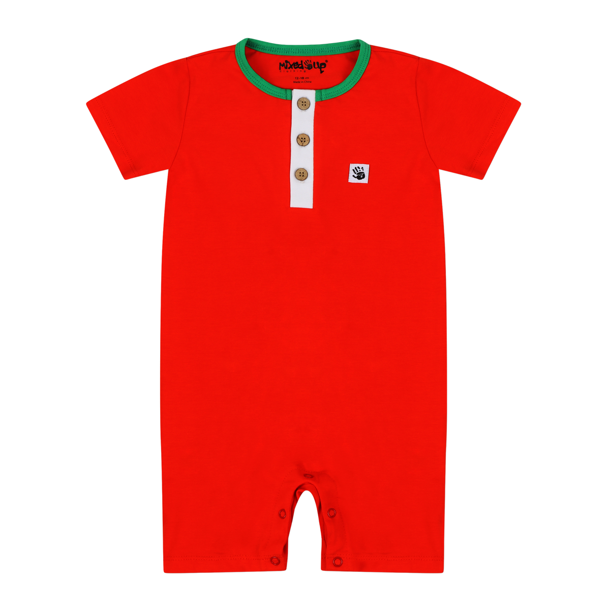 Mixed Up Clothing Suave Baby Romper - Red Alert