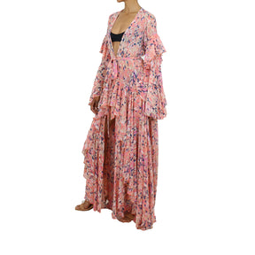 Korinne Deluxe Kaftan -Orange Diamond Print