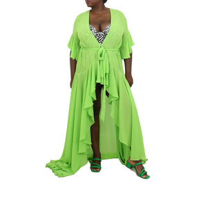 Korinne Standard Kaftan-Neon Green