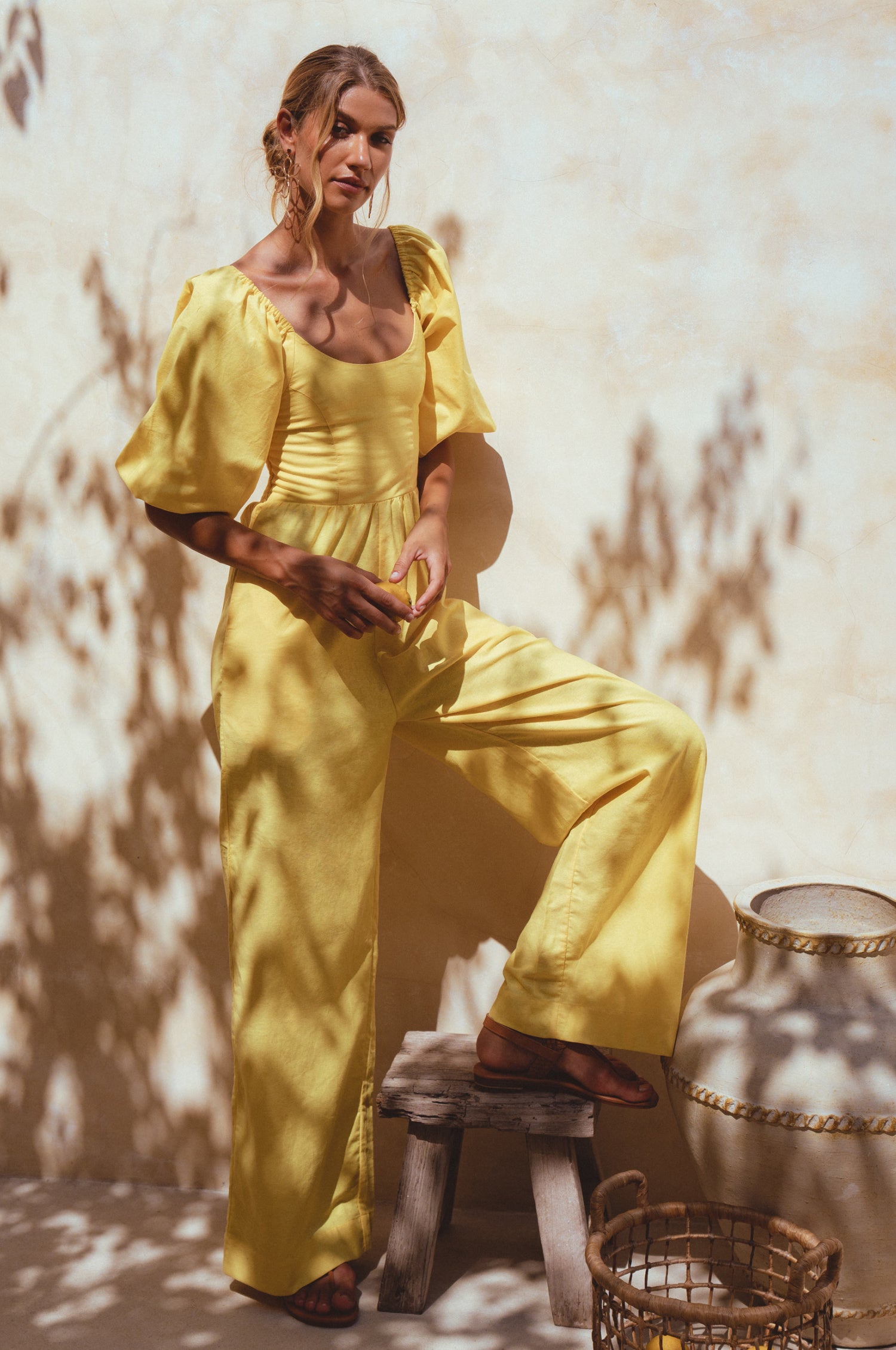 Heaven Bay Linen Jumpsuit - Lemonde