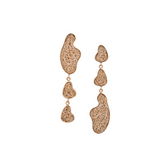 Sculpture Asymmetrical Statement Gold Earrings