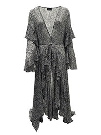 Korinne Deluxe Kaftan-Black & White Abstract Print