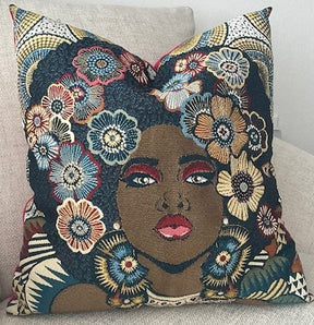 Garifuna Goddess Throw Pillow