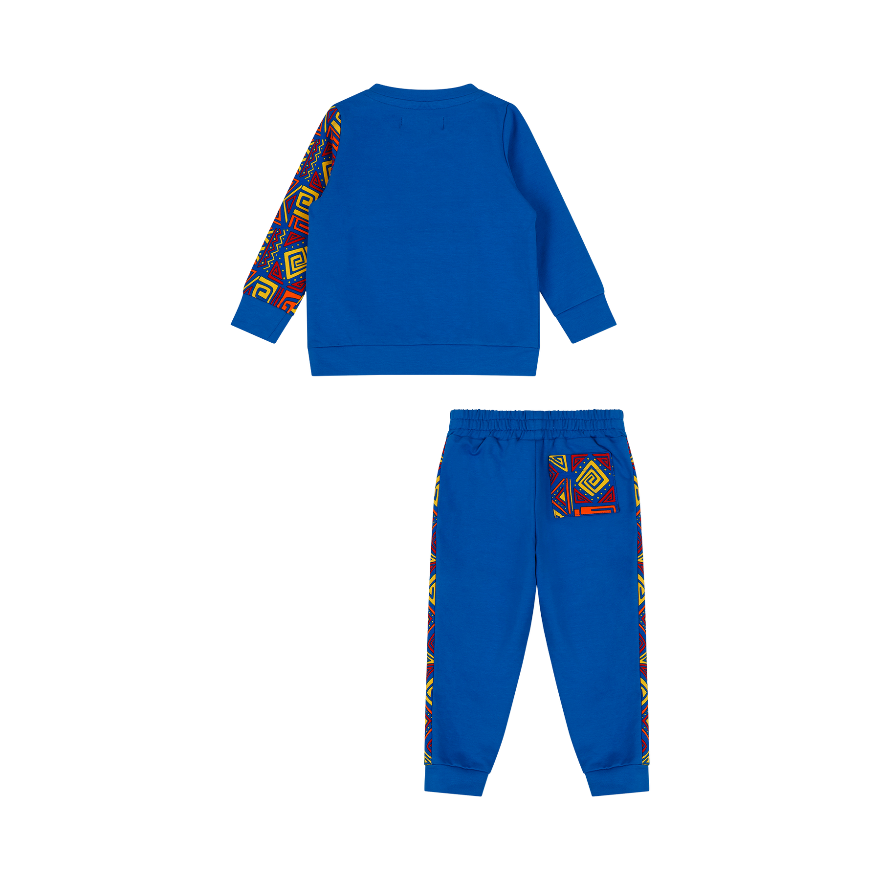 Mixed Up Clothing Baby Crewneck Sweatshirt and Jogger Pant Set Blue Multicolor