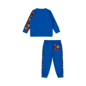 Mixed Up Clothing Baby Crewneck Sweatshirt and Jogger Pant Set Blue Multicolor