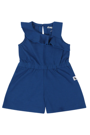 Mixed Up Clothing Volant Ruffle Shorts Romper - Sodalite Blue