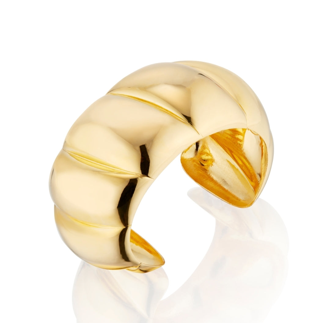 Shrimp Cuff in 22K Yellow Gold Vermeil