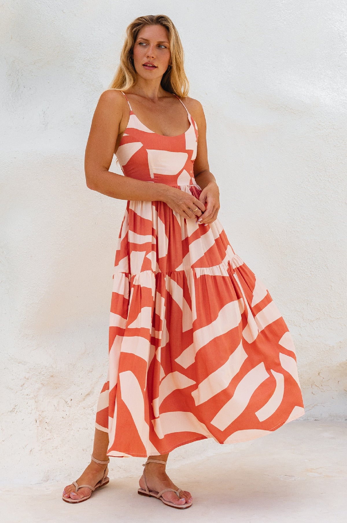 Sea Dreamer Strappy Midi Dress - Mykonos