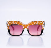 Amal oversized pink gold unisex cat eye reflectors sunglasses