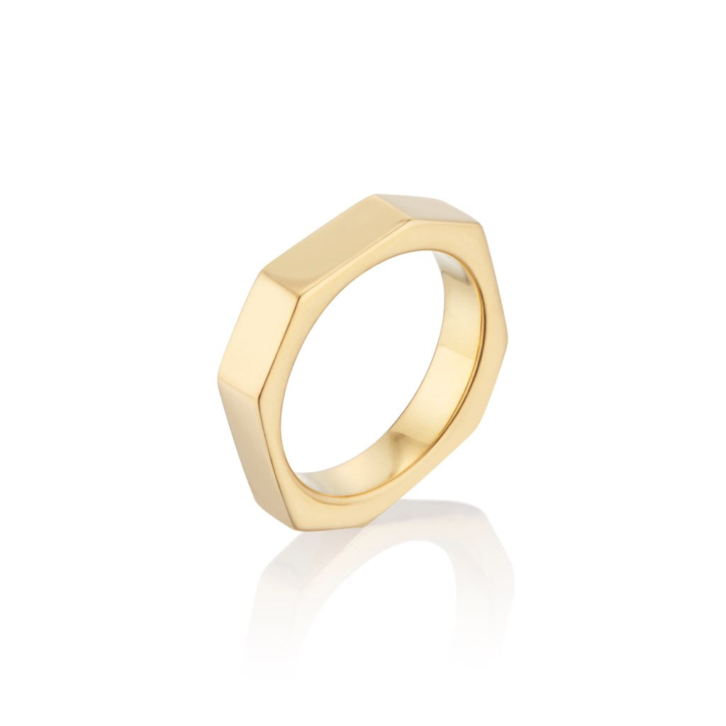 Octagon Ring in 22K Gold Vermeil