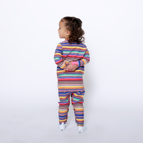 Mixed Up Clothing Baby Long Sleeve Button Front Romper Multicolor Stripe