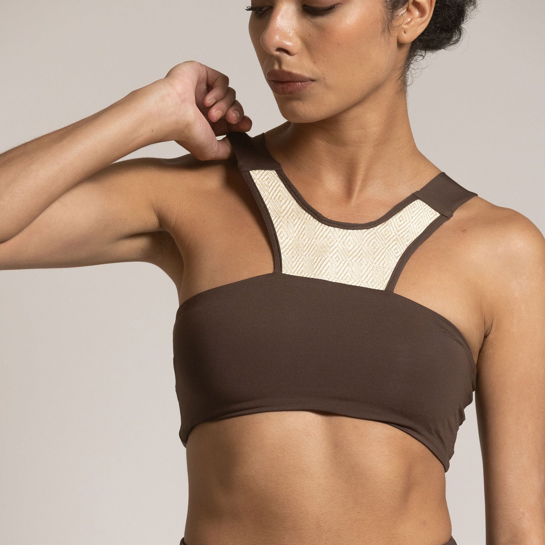 T139 SILVANA TOP DARK BROWN