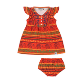 Mixed Up Clothing Vestito Baby Dress Set - Jacquard Stripe