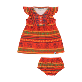 Mixed Up Clothing Vestito Baby Dress Set - Jacquard Stripe