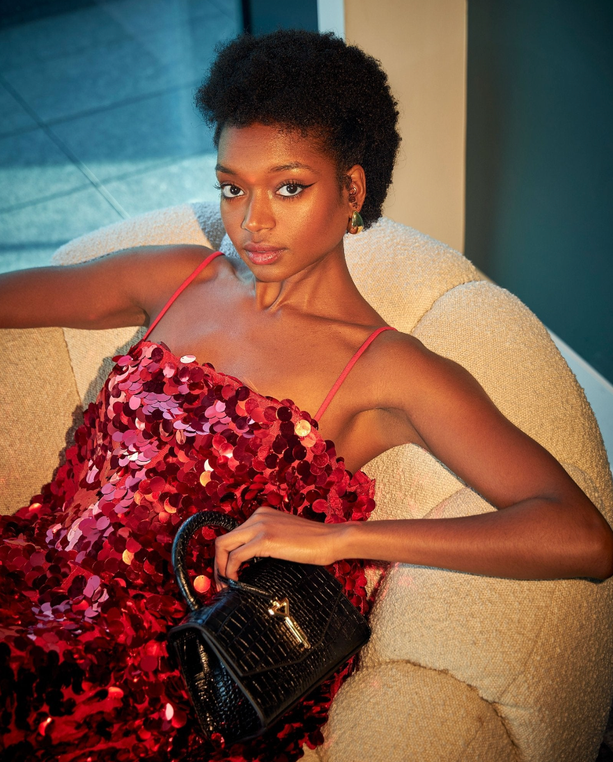 Red Sequin Mini Party Dress