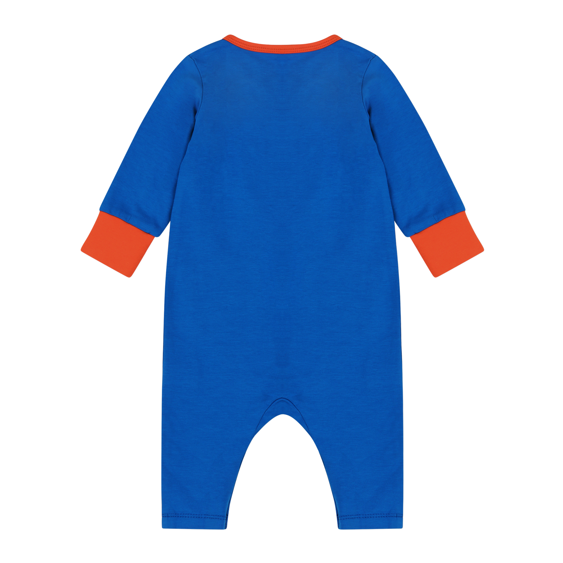 Mixed Up Clothing Baby Long Sleeve Button Front Romper Blue/Red