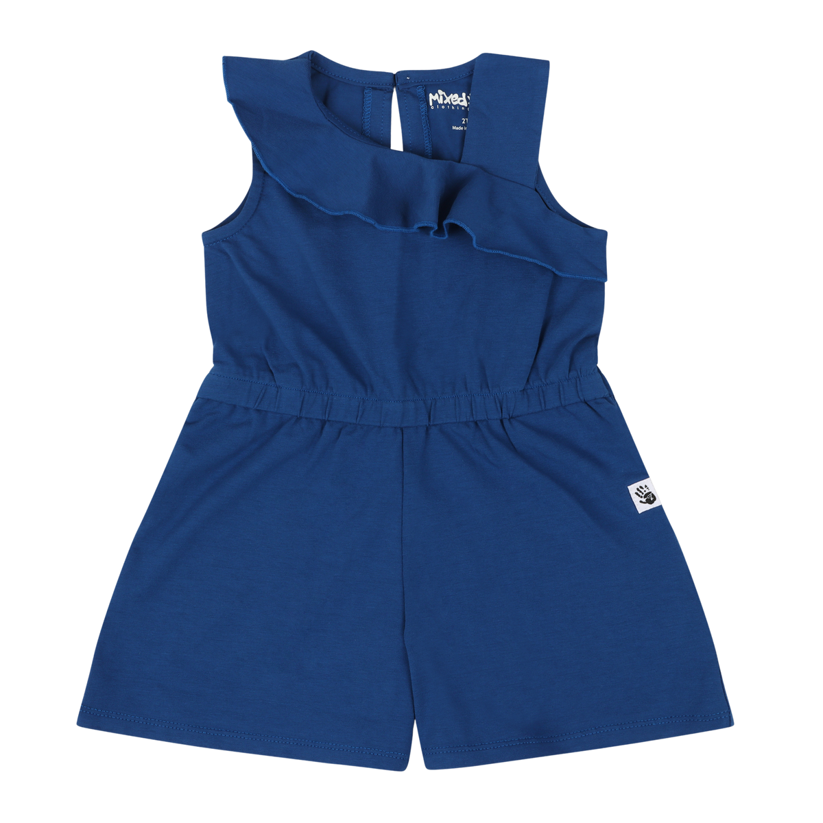 Mixed Up Clothing Volant Ruffle Shorts Romper - Sodalite Blue