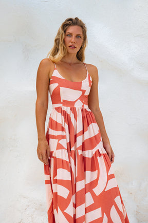 Sea Dreamer Strappy Midi Dress - Mykonos