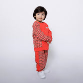 Mixed Up Clothing Baby Crewneck Sweatshirt and Jogger Pant Set Red Multicolor