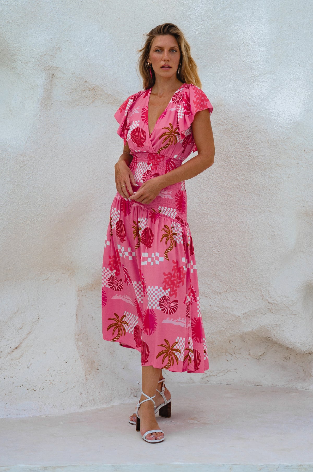 Sunshine Bohemian Midi Dress - Corfu