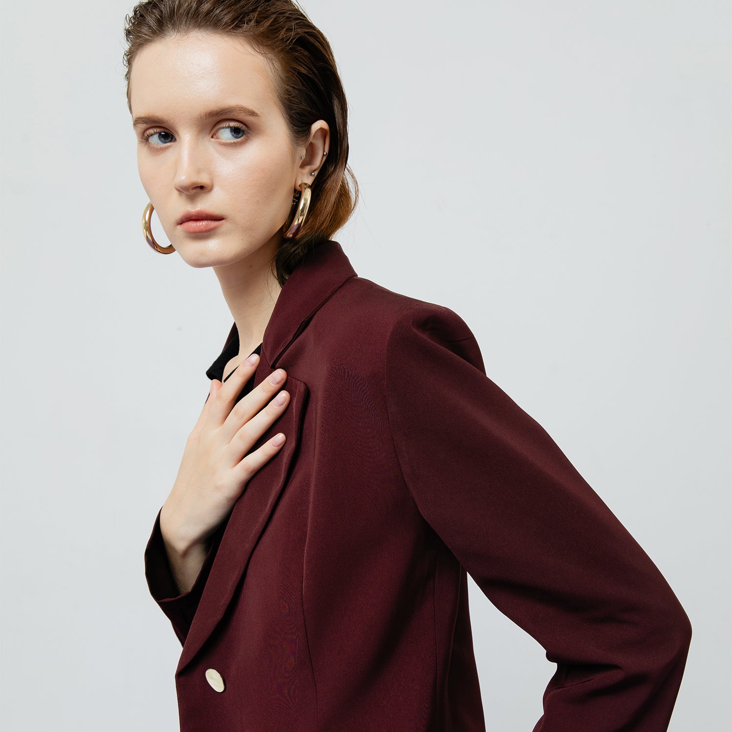 ZOE MAROON BLAZER