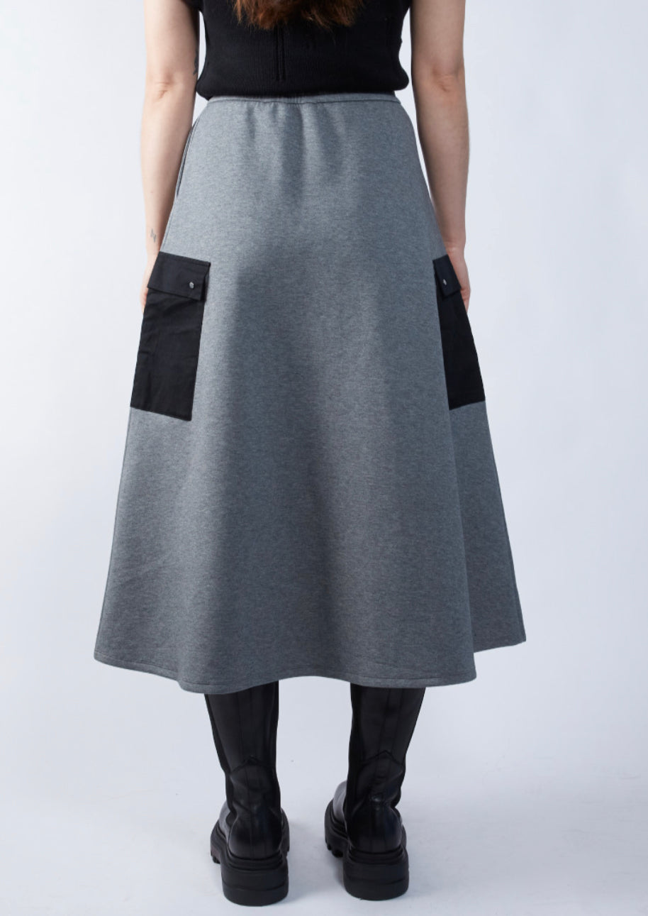 Midi Cargo Knit Skirt