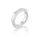 Octagon Ring in Sterling Silver