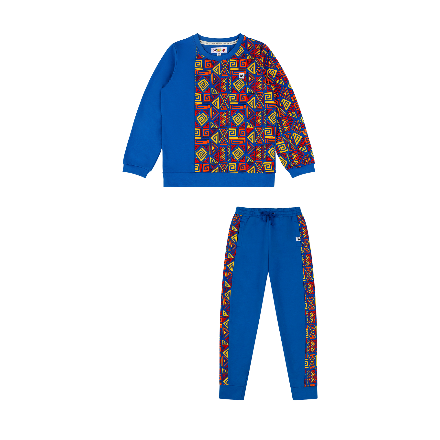 Mixed Up Clothing Boys Sweatshirt and Jogger Set Blue Multicolor